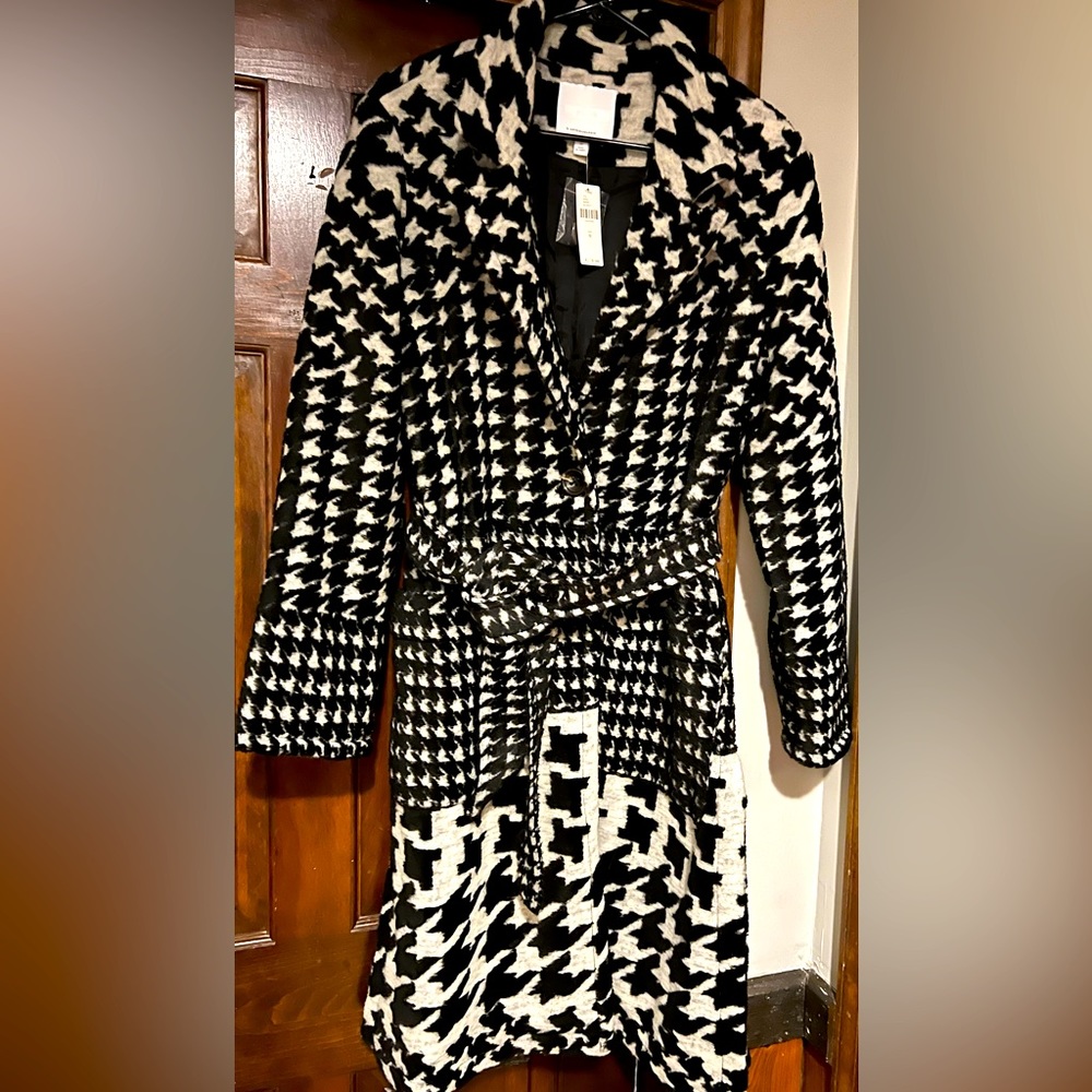 Anthropologie Houndstooth Coat